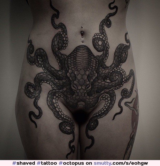 #shaved #tattoo #octopus