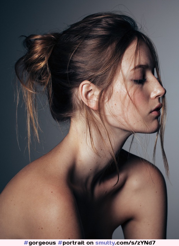 Jens Ingvarsson #gorgeous #portrait #profile #photography #closedeyes #attitude #slim #slender #soft #neck #bun #ear #shoulders