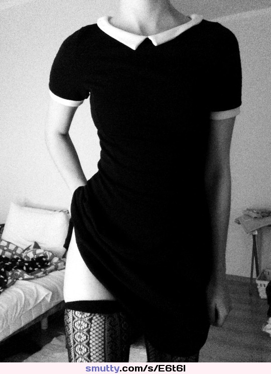 #BlackAndWhite #nonnude #stockings #dress #Beautiful #Erotic #sexy #sensual #sensuality #bed #imagine