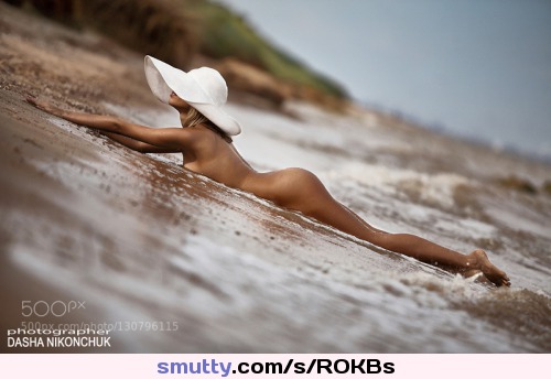 #artisticnude #photography #lowtide #seaside #beach #nudeart #erotic #eroticart #beautiful #hat #naked #nudist #publicnudity #armsup #wet