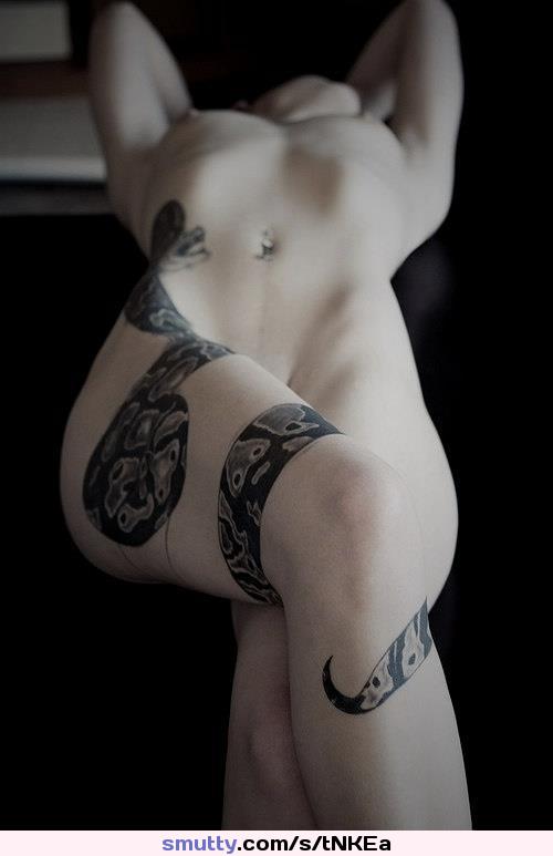 #frombelow #naked #tattoo #tattoedgirl #snakewoman #legs #tits #skinny #slim #beautiful #armsup #handsonhead #armpit #erotic #photography