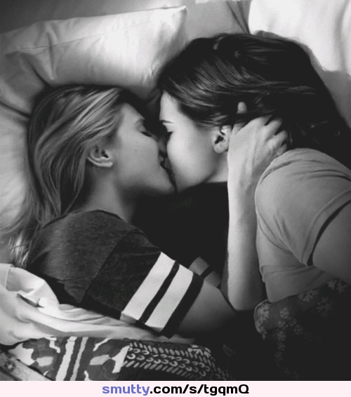 #ff #2girls #nn #nonnude #kissing #lesbian #lesbians #tender #affection #blackandwhite #bed