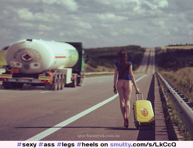 #sexy #ass #legs #heels #luggage #roadside #roadside #truck #PublicNudity #nopanties #commando #exhibitionist #exhibitionism #brunette