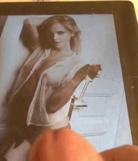 Cumming on Emma Watson fantasy pic. #cumtribute #EmmaWatson #CelebFake #mycock #mycumshot