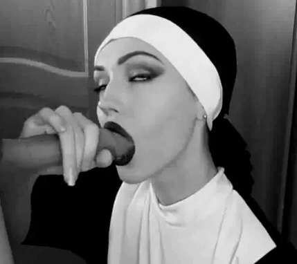 #nun #blowjob #cockworship #burninhell