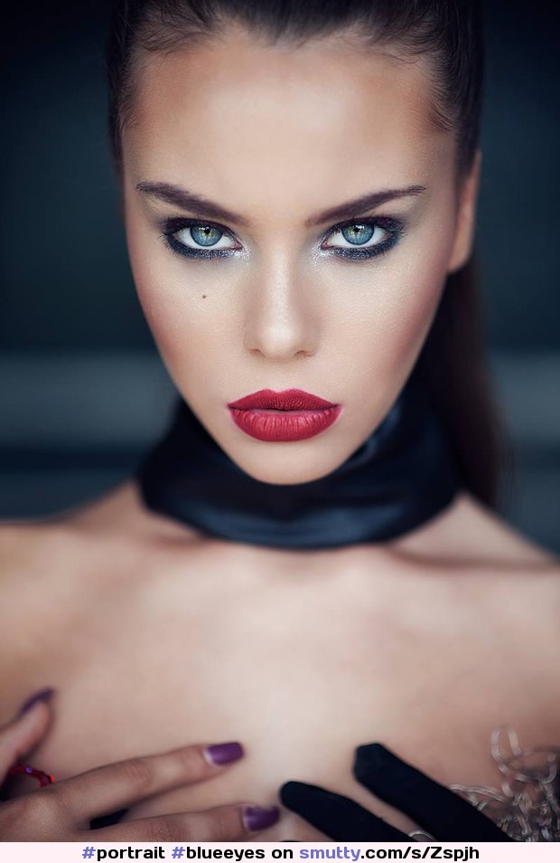#portrait #blueeyes #redlips #ThoseEyes #intenselook #erotic #sexy