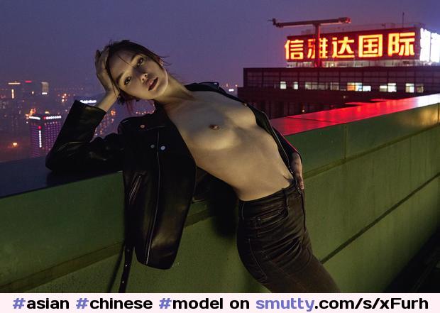#asian #chinese #model #photography #photoshoot #posing #Beautiful #cute #leatherjacket #unzipped #rooftop #night #outdoors #outdoor