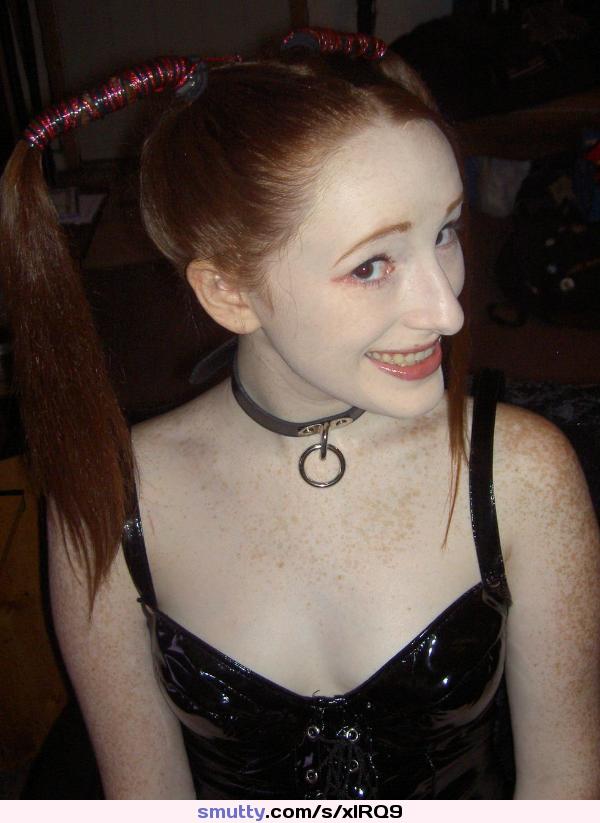 #amateur #redhead #ginger #freckles #FreckledChest #cute #teen #pigtails  #lingerie #smalltits #tinytits #paleskin #collar #DirtyDaughter