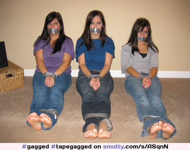 Mom and daughters gagged and taped up 
#gagged #tapegagged #bondage #duct tape #boundfeet #amatuer #gag #tied up #boundfeet #taped #tapegag
