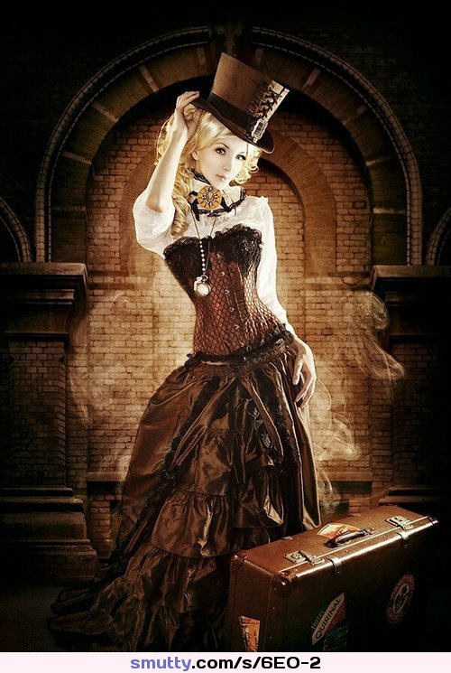 #corset #longskirt #tophat #fantasy #art #artistic