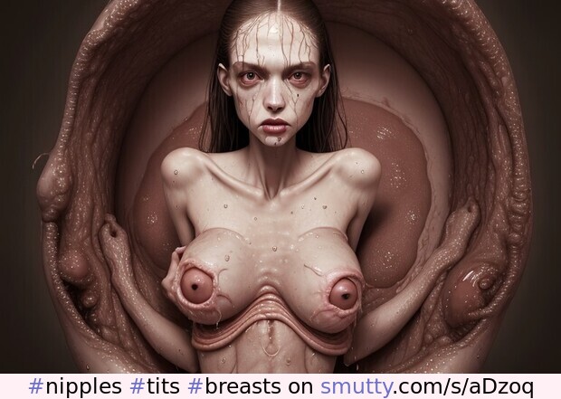 #nipples boobs #tits #breasts #unsettling #disturbing #weird #strange #erotic #eroticart #nsfw #ai #aiart #generativeart