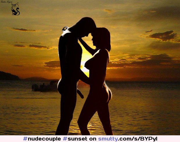 #sunset#silhouette#couple#nature#outdoor#outdoornudity#sea#ocean#beach#public#PublicNudity#sideprofile#nipple#boob#breast#tit#sideboob#yummy