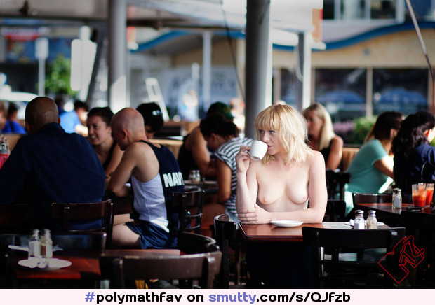 #restaurant#coffeemug#blonde#public#publicnudity#coffeeshop#sexy#beauty#attractive#gorgeous#seductive#sultry#nipples#boobs#breasts#tits#hot