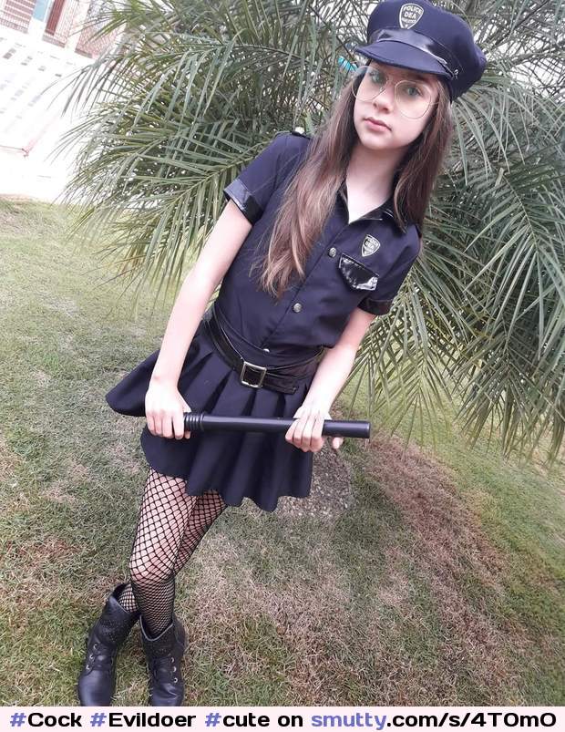 Yes, Miss Policewoman, my #Cock is for sure the #Evildoer who was getting harder and harder while being able to watch #cute #young #teens