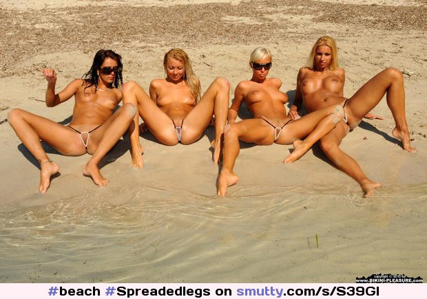 #beach #Spreadedlegs #minibikini #pearls #4girls #posing