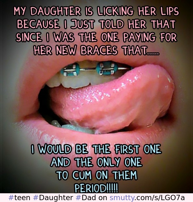 #teen #Daughter #Dad #braces #Taboo #FamilyFun #oral #Caption
