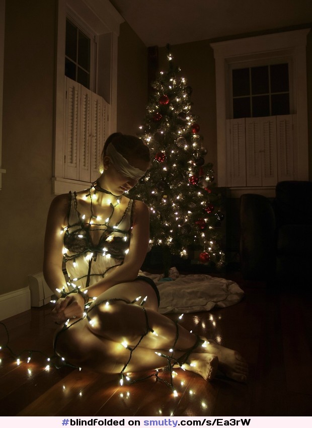 #christmas #christmastree #lamps #bdsm #tied #hot #sexy #nsfw #submissive #blindfold #blindfolded