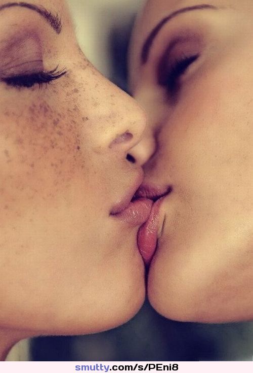 Twogirls Freckles Kissing Kiss Closeup Lesbian