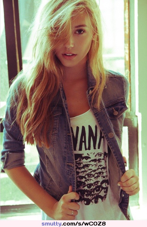 #cute #Beautiful #young #blonde #clothed