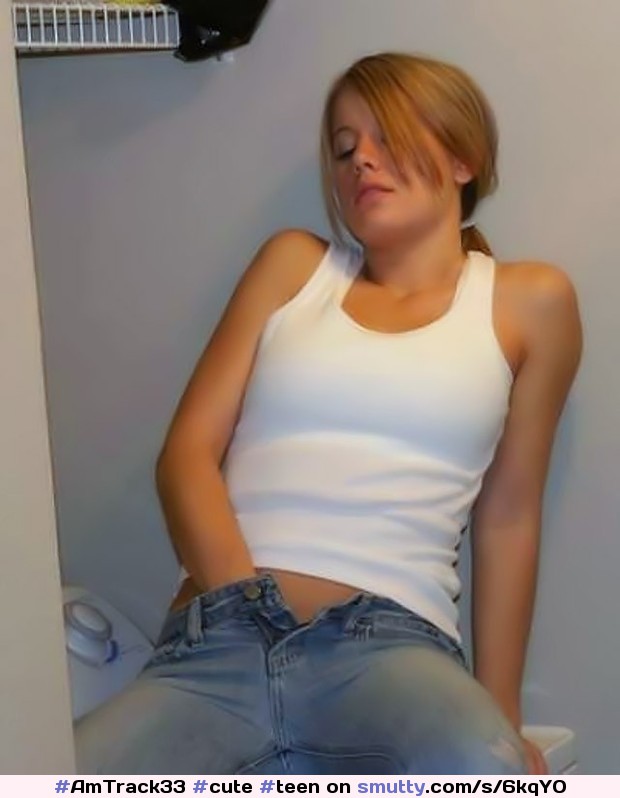 #cute #teen #blonde #masturbating #masturbation #clothed #jeans