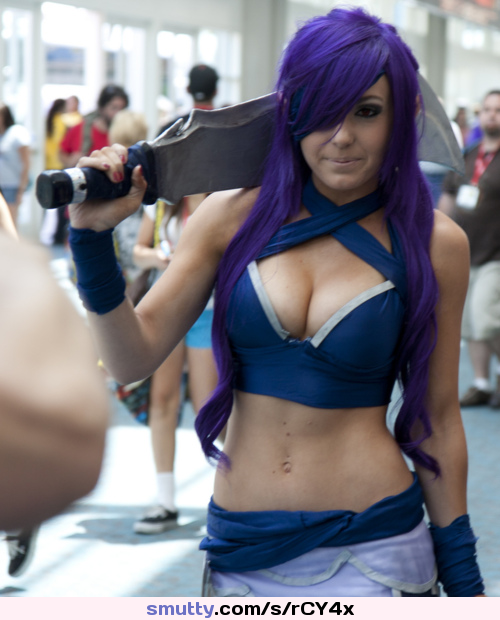 #cosplay #nonnude #tits #bigtits #geeky #geek #nerdy #nerd #babe #hot #sexy #costume #purplehair