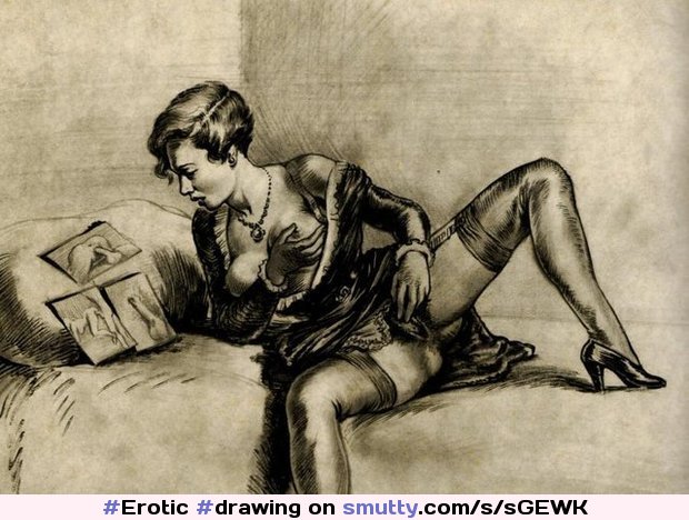 #drawing#illustration#BlackAndWhite#vintage#Classic#stockings#masturbation#jilling#art#Erotic#