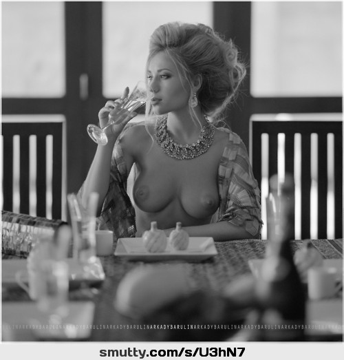 #ArkadyBarulin #BlackAndWhite #artnude #ArtisticNude #glam #glamour #classy #elegant #boobs #tits #necklace #restaurant #beauty #beautiful