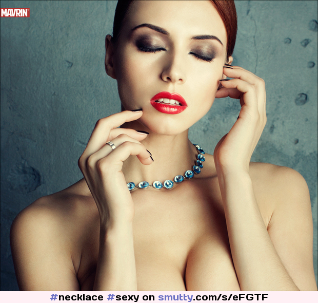 #Sexy #necklace #redlipstick #elegant #classy #ArmOverTits #AleksandrMavrin