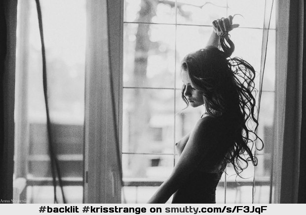 #KrisStrange by #AnnaSlyutcnko #BlackAndWhite #artnude #ArtisticNude #Sensual #topless #alluring #seductive #window #backlit