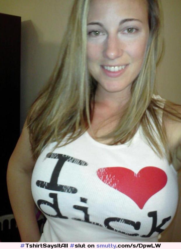 #slut #hugetits #tshirt #amateur #selfshot #nonnude #blonde #smile #tits #perfectboobs #whore #readytofuck