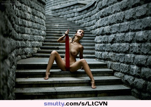 Touch Of Euphoria #brunette #posing #naked #onstairs #stairs