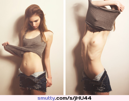 #smalltits #undressing #skinny #cute #teen #ribs #shortshorts #pale