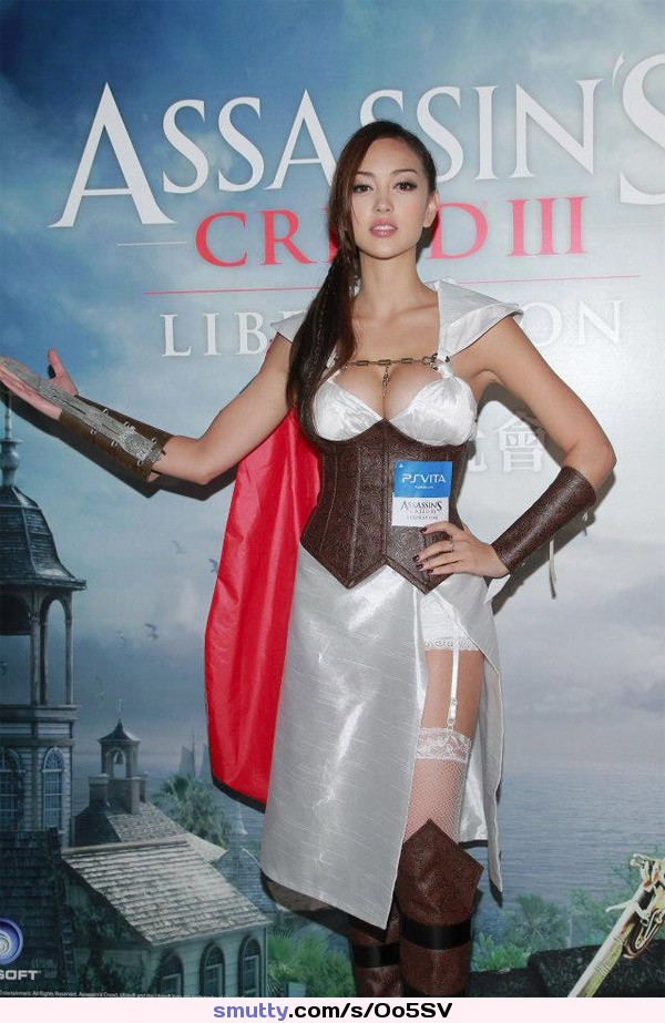 #asian #model  #JessicaCambensy #cosplay #AssassinsCreed #Convention #stockings #GartersAndStockings #garters