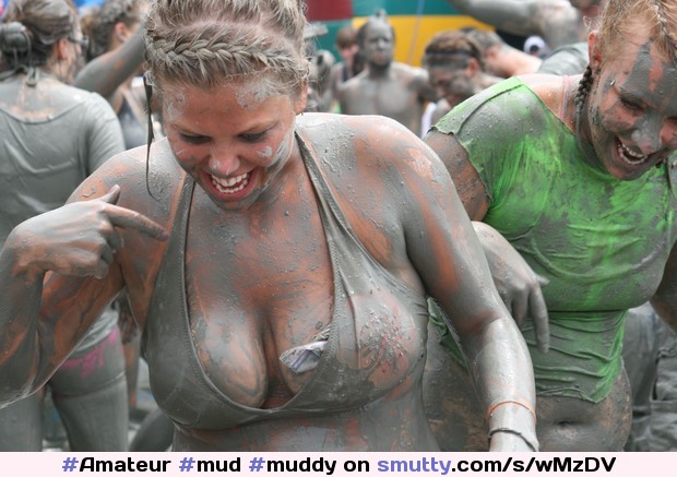 #mud #muddy  #NiceRack #bigboobs #Festival #bikinitop #Amateur