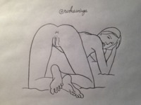 #drawing #nudrawings #woman #nude #assup #vulva #shaved #looking #simple #minimalist