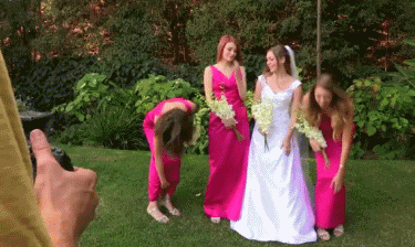 #gif #flashing #weddingparty #bride #outdoors #pussy #showingpussy