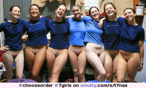 #7girls, #pantsdown, #flashing, #pussies, #lineup, #amateurs