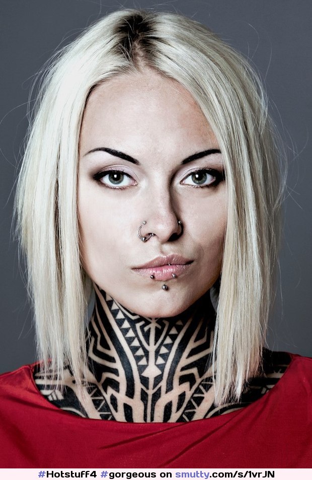 #gorgeous #face #blonde #tattoo #pierced #piercing