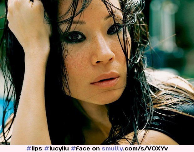 #LucyLiu #face #NonNude #asian #eyes #freckles #sultry #lips