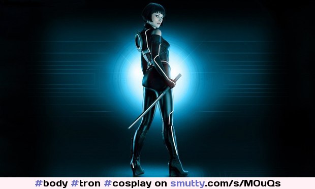 #tron #cosplay #sword #dangerous #black #latex #heels #costume #roleplay #fantasy #fantastic #neon #fit #slim #awesome #gorgeous #big #hot