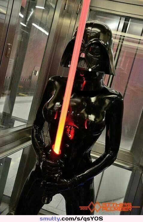#latex #latexcatsuit #DarthVader #cosplay #LightSabre #corset