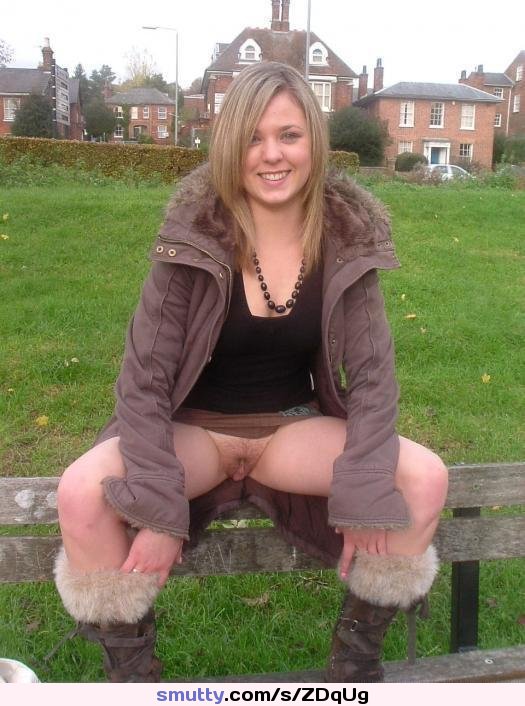 #Teen #Sexy #Outdoors #Outside #Flashing #Commando #Upskirt #Pussy #PussyLips #Labia #Smile #Trimmed #OpenLegs