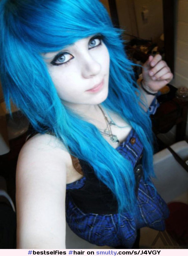 blue #hair #sweet