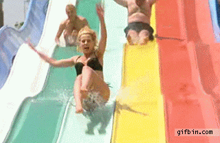 #slide #pool #bikini #thong #waterpark #wedgie #butt #ass #oops #hot #teen