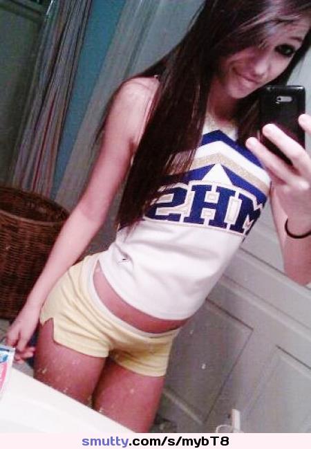 18 #cute #highschool #cheerleader #amateur #teen #ass #sexy #brunette