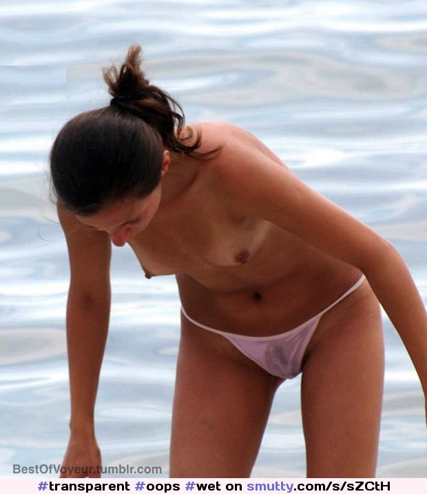 #Oops one #wet her bikini is becoming very #transparent! Nice pussy!