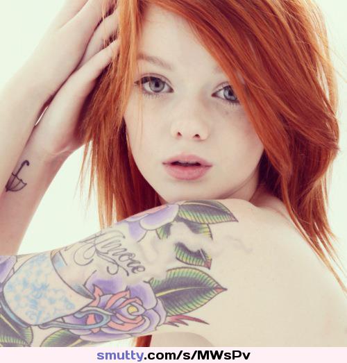 #teen#young#petite#nabe#redhair#redhead#cuteface#eyescontact#almondshaped#sensual#openmouth#tattoos#Ink#adorable#MarquisRedhair#MarquisInked