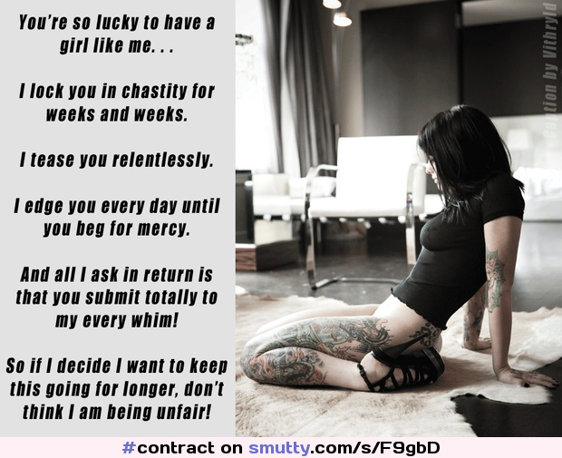#MarquisDenial#caption#wifedom#femdom#chastitycock#teasingcock#relentless#tease#NoErection#NoCum#TeaseandDenial#submissive#contract