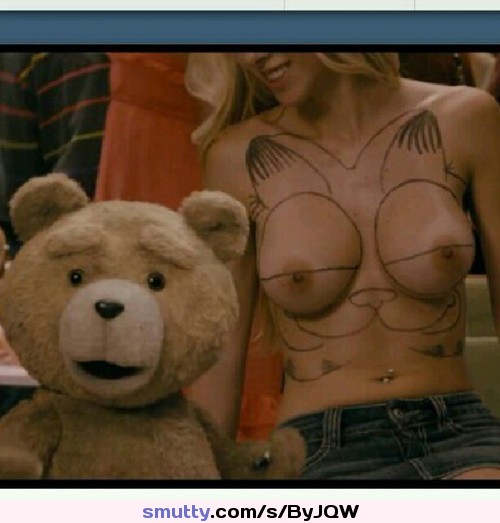 “There. Proof. Garfield’s eyes look like a pair of tits.” #Garfield #TED #TeddyBear #Tits #Boobs #Topless #Movie #Humor #lol #Drawing