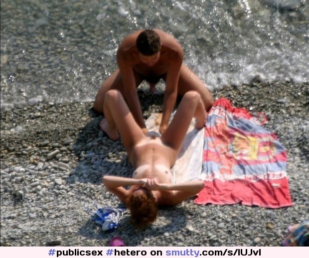 #hetero #outdoors #beach #tanlines #pubes #cock #smalltits #legsspread #voyeur #publicsex